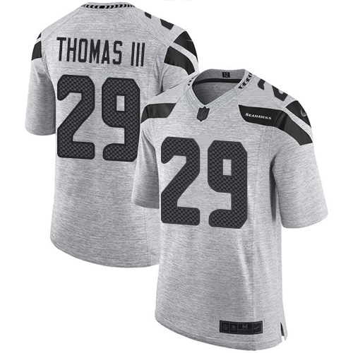 Nike Seahawks #29 Earl Thomas III Gray Men's Stitched NFL Limited Gridiron Gray II Jersey